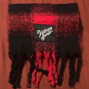 Victoria's Secret Red and Black Checkered Scarf